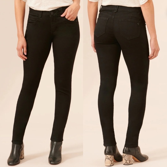 Stretch Black Denim "Ab"solution Booty Lift Jeans size 10 - Picture 1 of 9